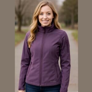 EDDIE BAUER Purple Soft Shell Fleece Lined Jacket size Small